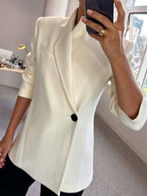 Aurohaya Satin Blazer for Women Elegant Oversized Casual Jacket